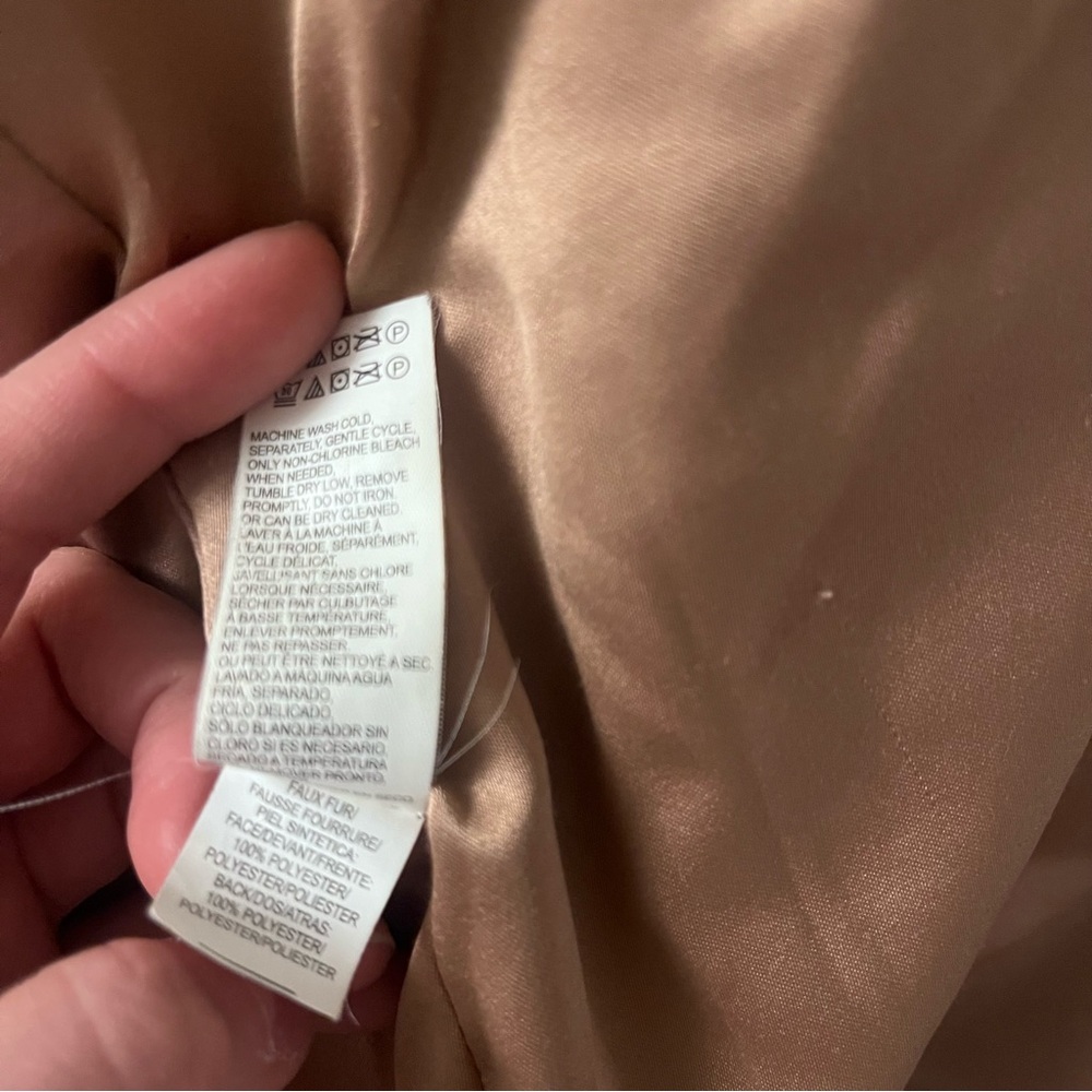 LUCKY BRAND Miss Teddy Coat in Tan Size S COZY CUTE WINTER - Picture 8 of 8